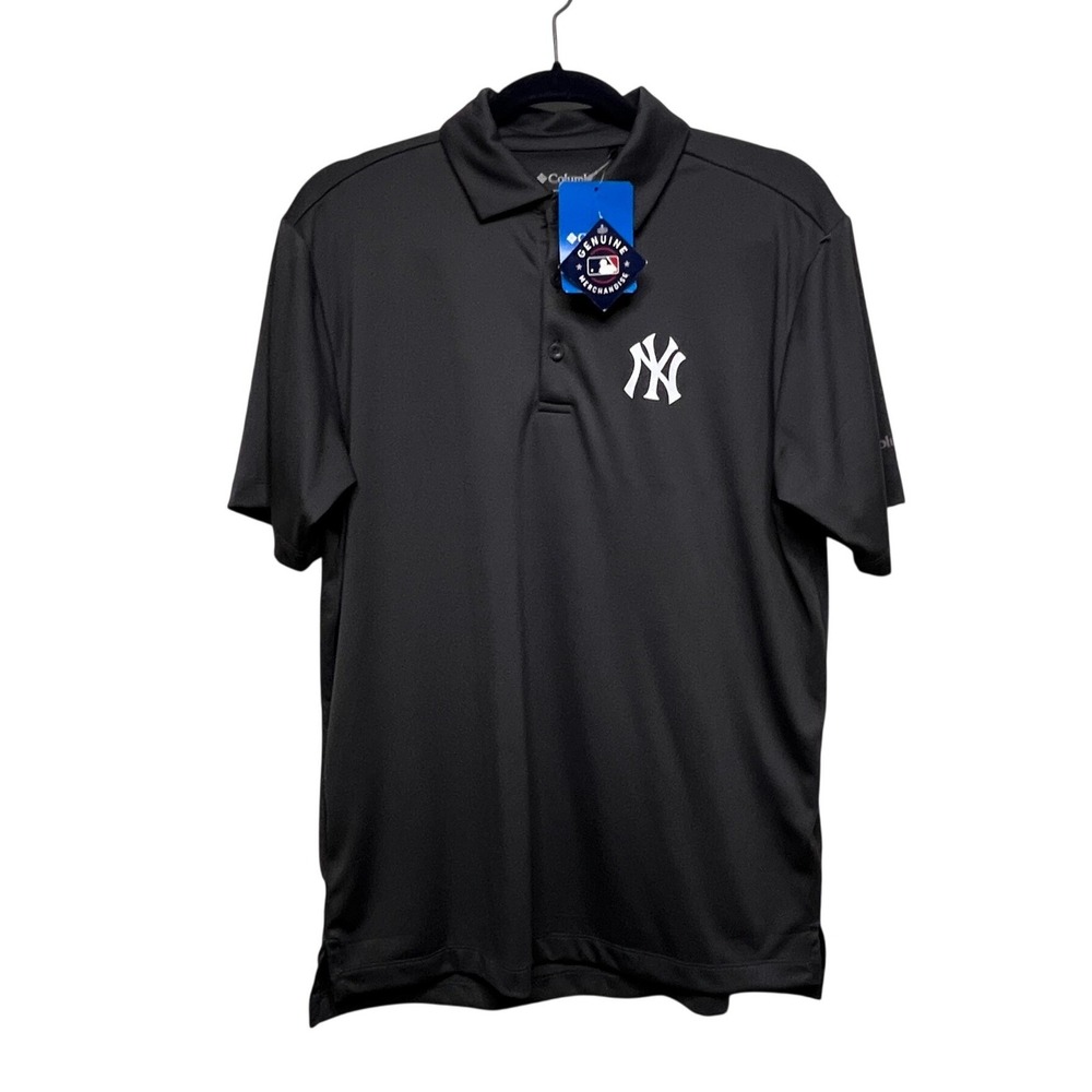 Columbia Golf New York Yankees Omni-Wick Drive Polo Shirt Mens Medium Gray NWT